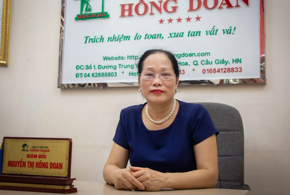 Bà Nguyễn Thị Hồng Doan - Giám đông công ty giúp việc Hồng Doan chia sẻ