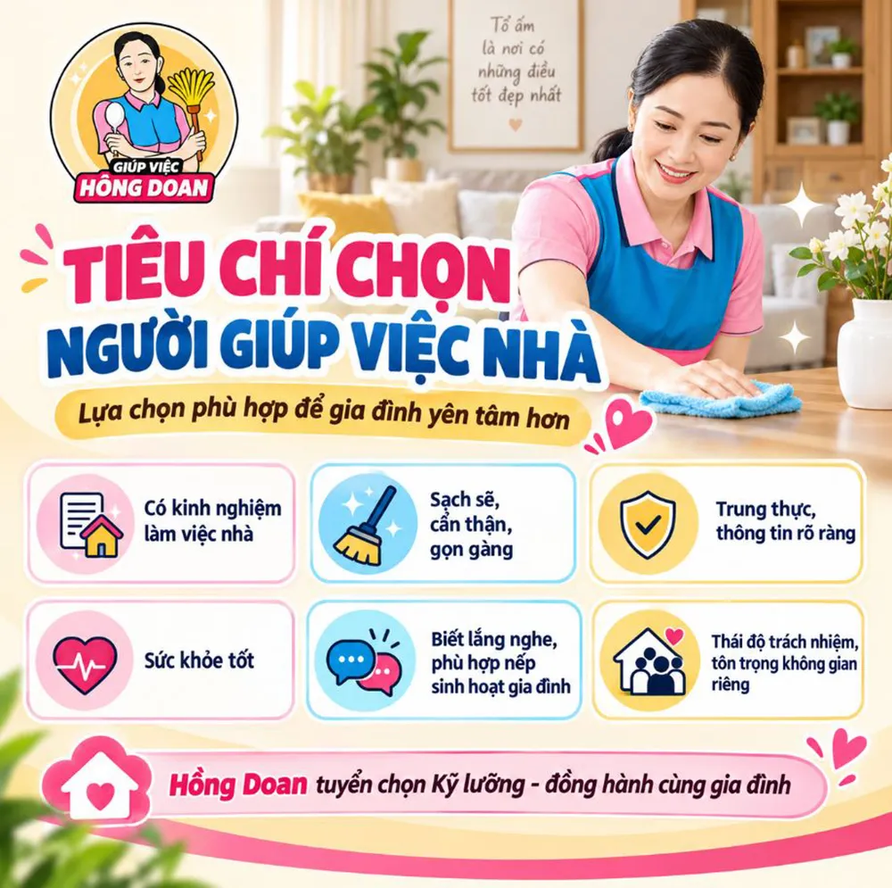Tiêu chí chọn người giúp việc quan trọng