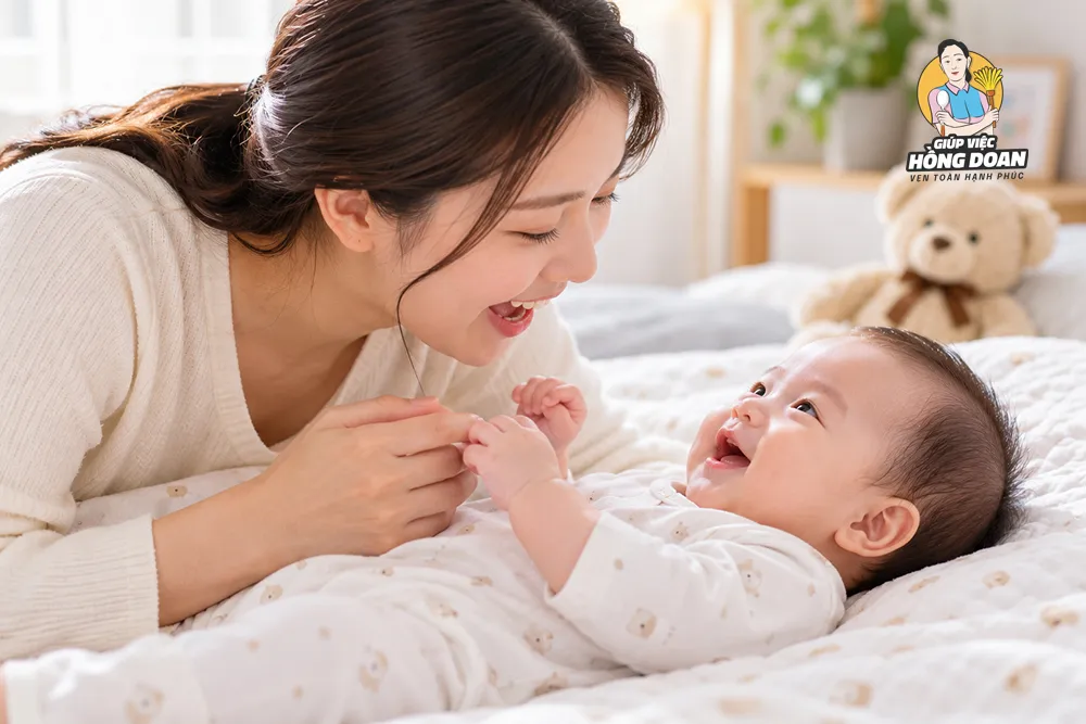 Thường xuyên trò chuyện với bé