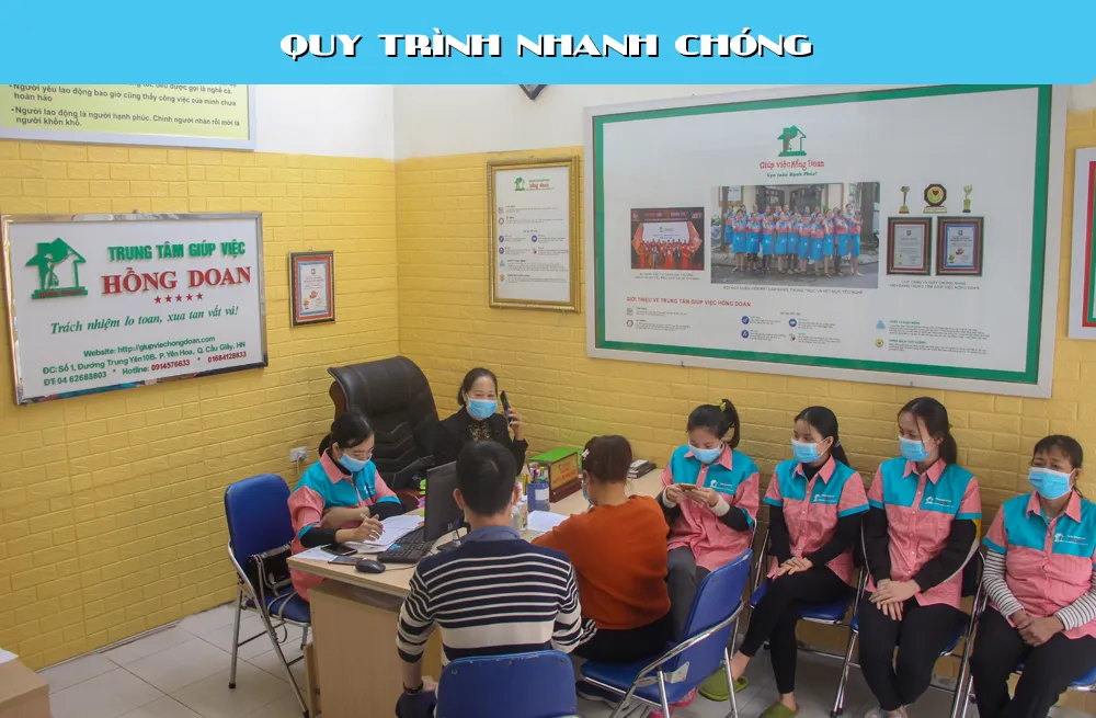 Quy trình phỏng vấn, bàn giao người giúp việc nhanh chóng